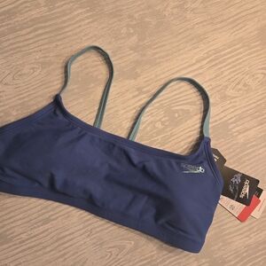 Speedo Women's Vibrant Blue Swim Top Sz S New